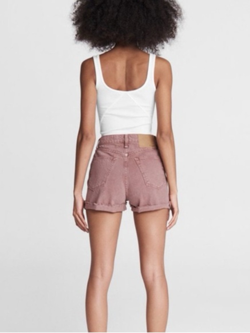 Rag & Bone Maya Shorty Shorts denim pink